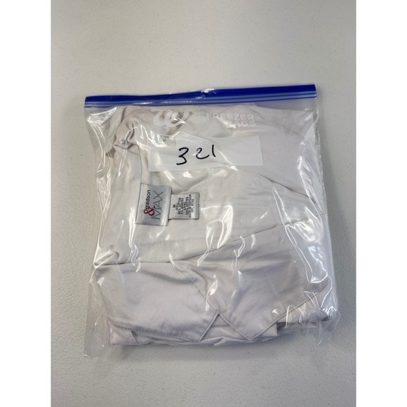 Madison & Max Womens Blazer Jacket Button Front White Cotton Blend Medium M - Picture 10 of 10